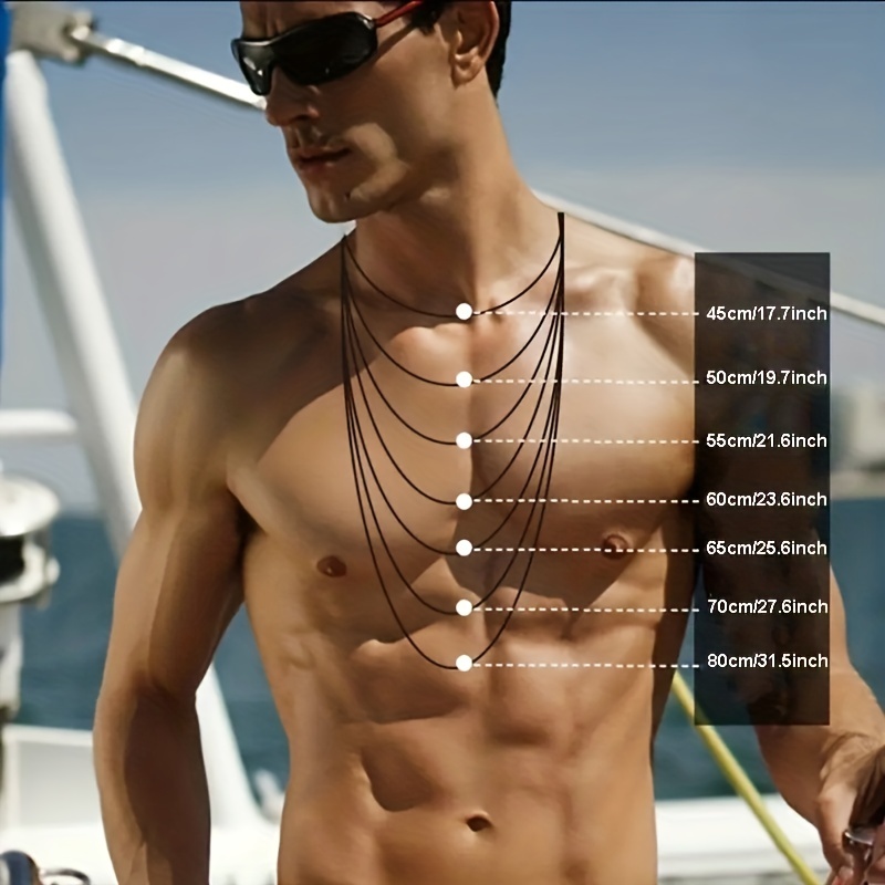 Men's Stainless Steel Cuban Chain Necklace 23 6in